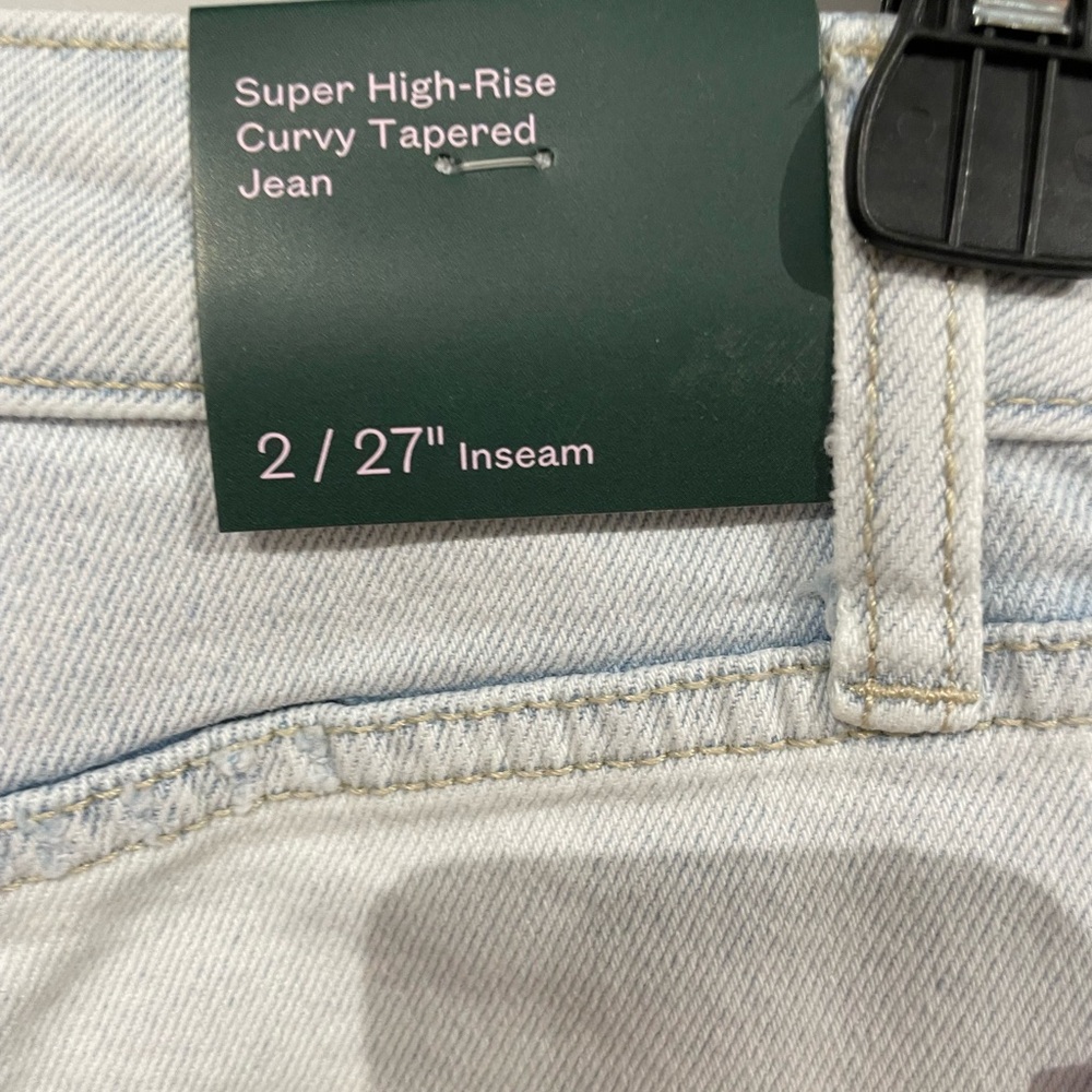 Wild Fable Women’s Super High Rise Curvy Tapered Jeans Size 2/27 inseam NWT - Picture 3 of 5